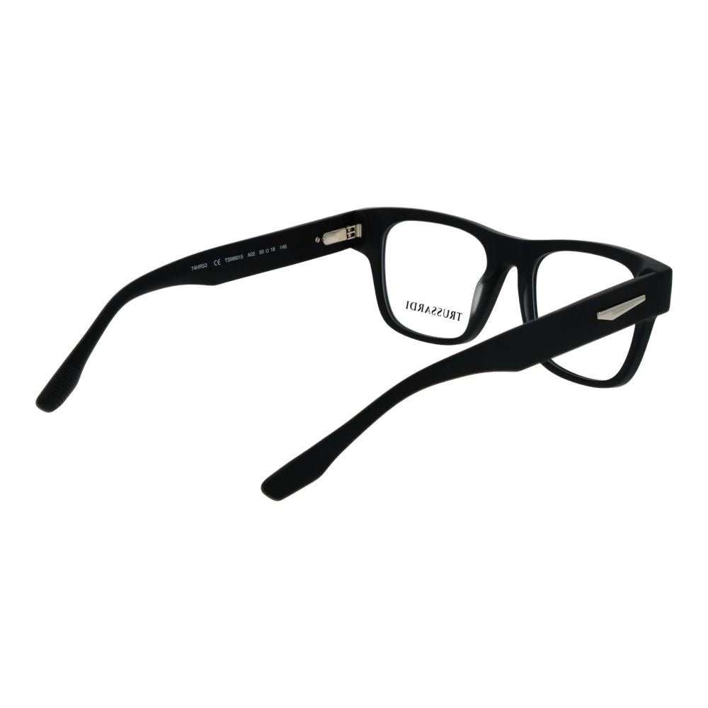 Trussardi Men's Optical Glasses – Black Square Frame, 50mm
