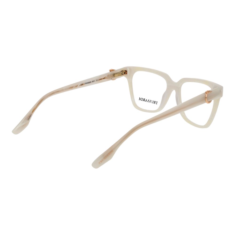 Trussardi Women’s Optical Glasses – White Square Frame, 51mm