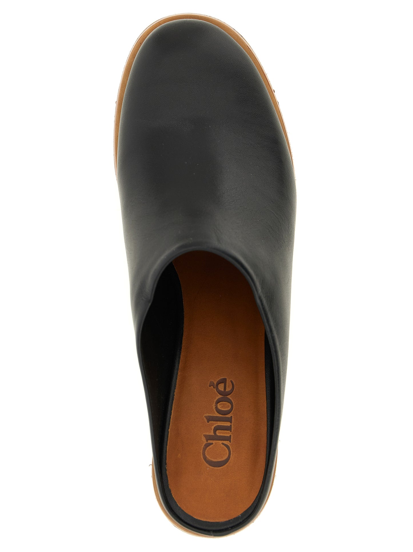 Chloé Black Calfskin Wedge Sandals - Maxime