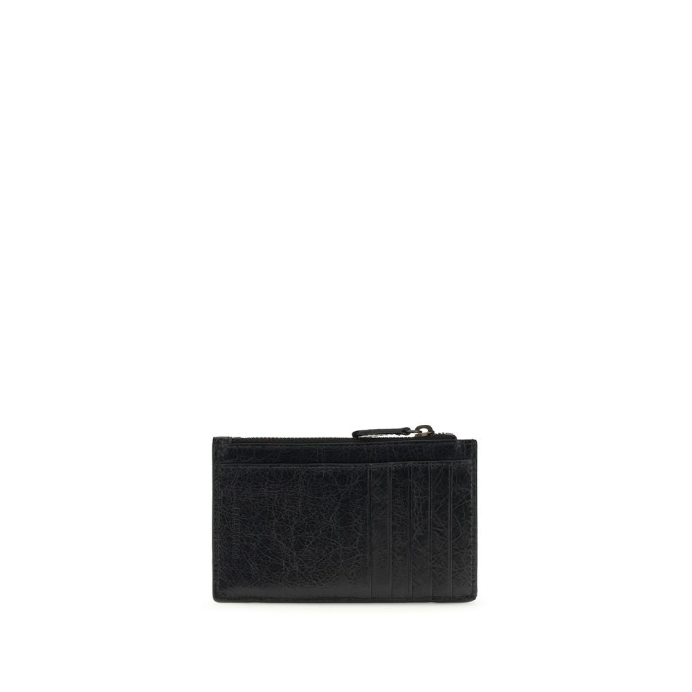 Balenciaga Black Lamb Ovis Aries Aries Wallet - Le City Long Card Holder