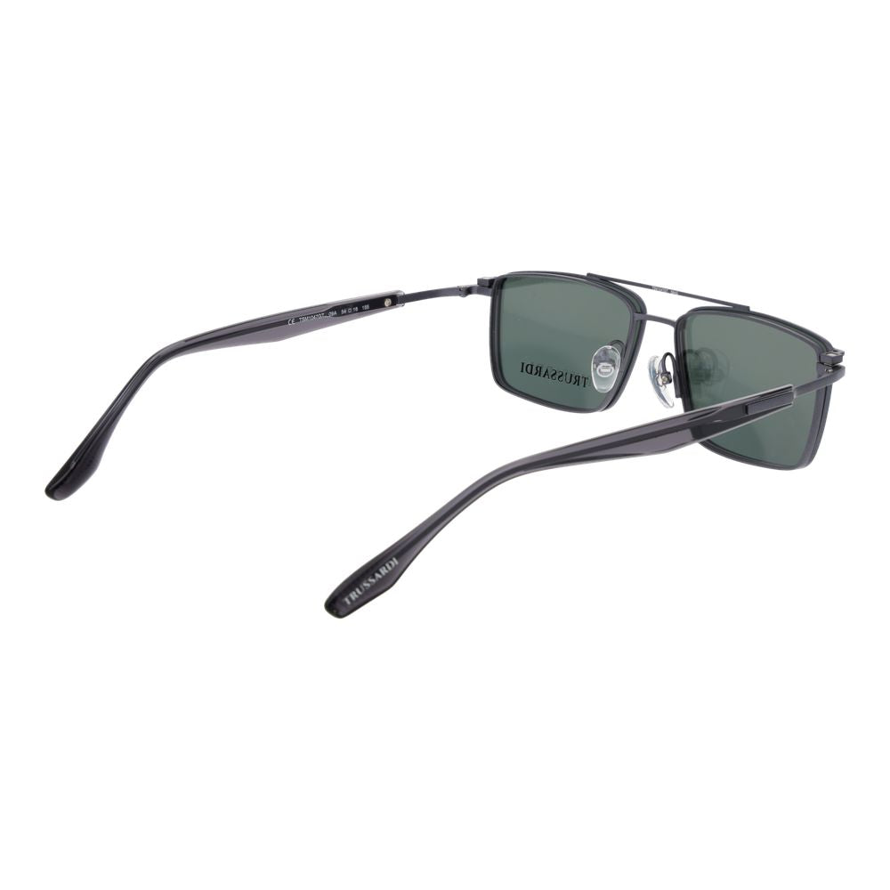 Trussardi Gray Titanium Glasses (Frames) - Gunmetal