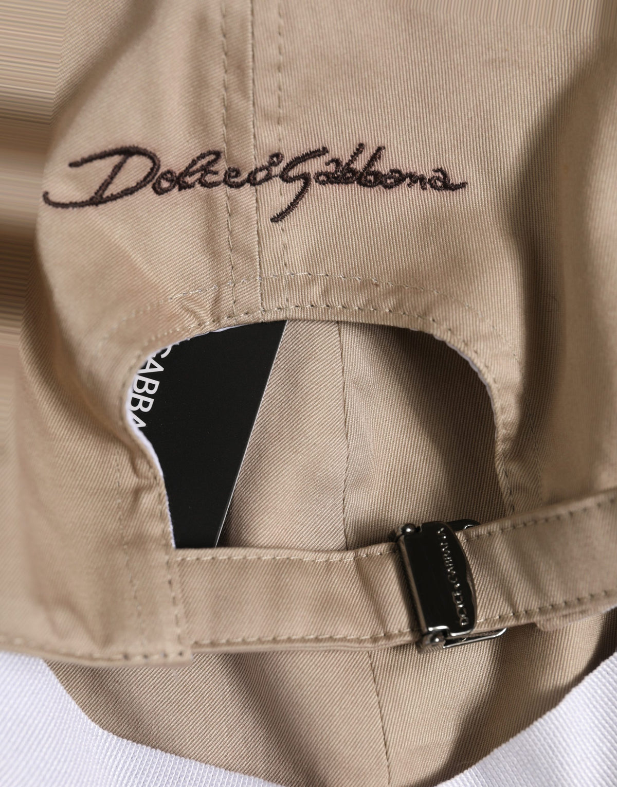 Dolce & Gabbana Beige Cotton Stretch Baseball Cap Hat