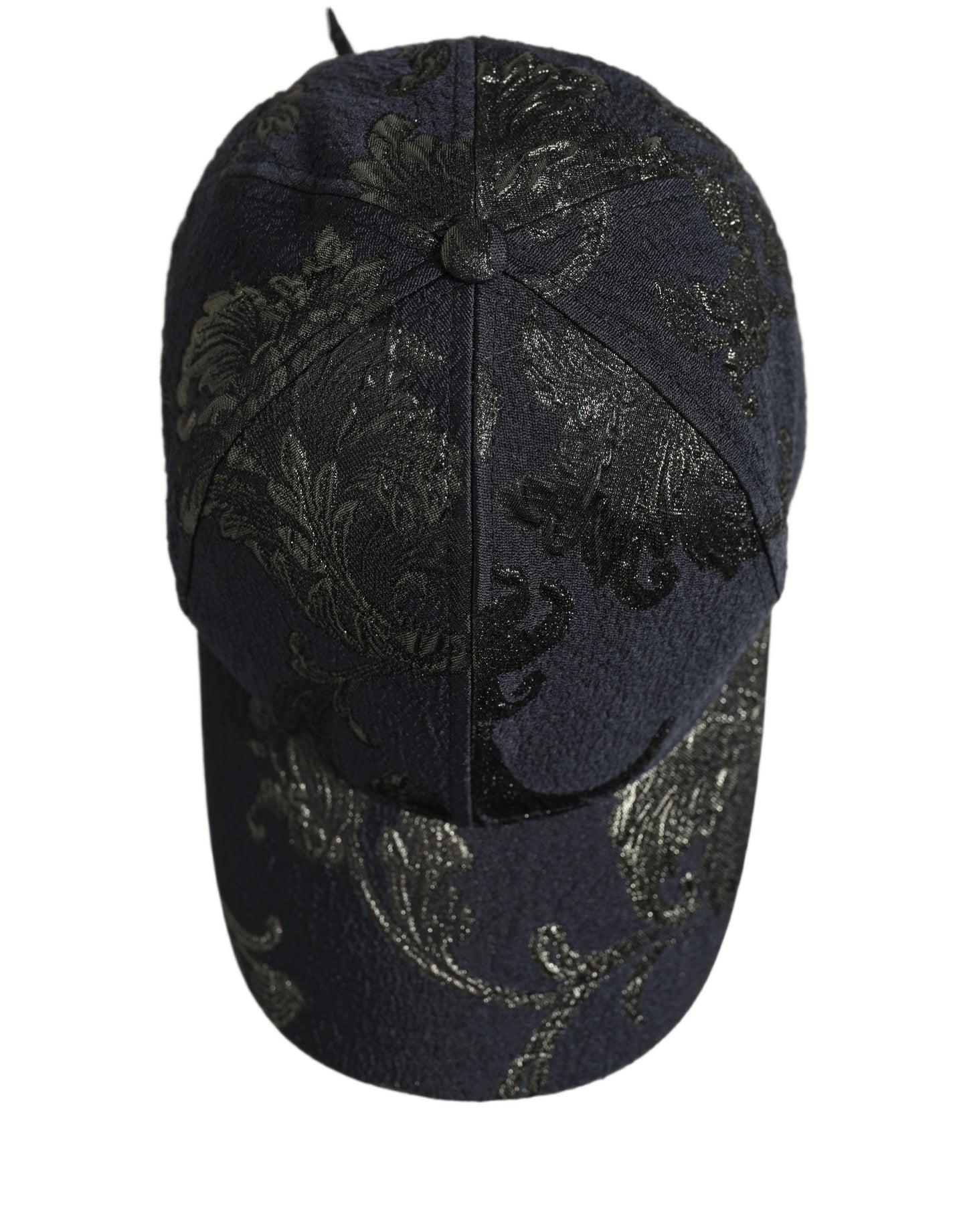 Dolce & Gabbana Men Black Floral Barocco Cotton Baseball Cap