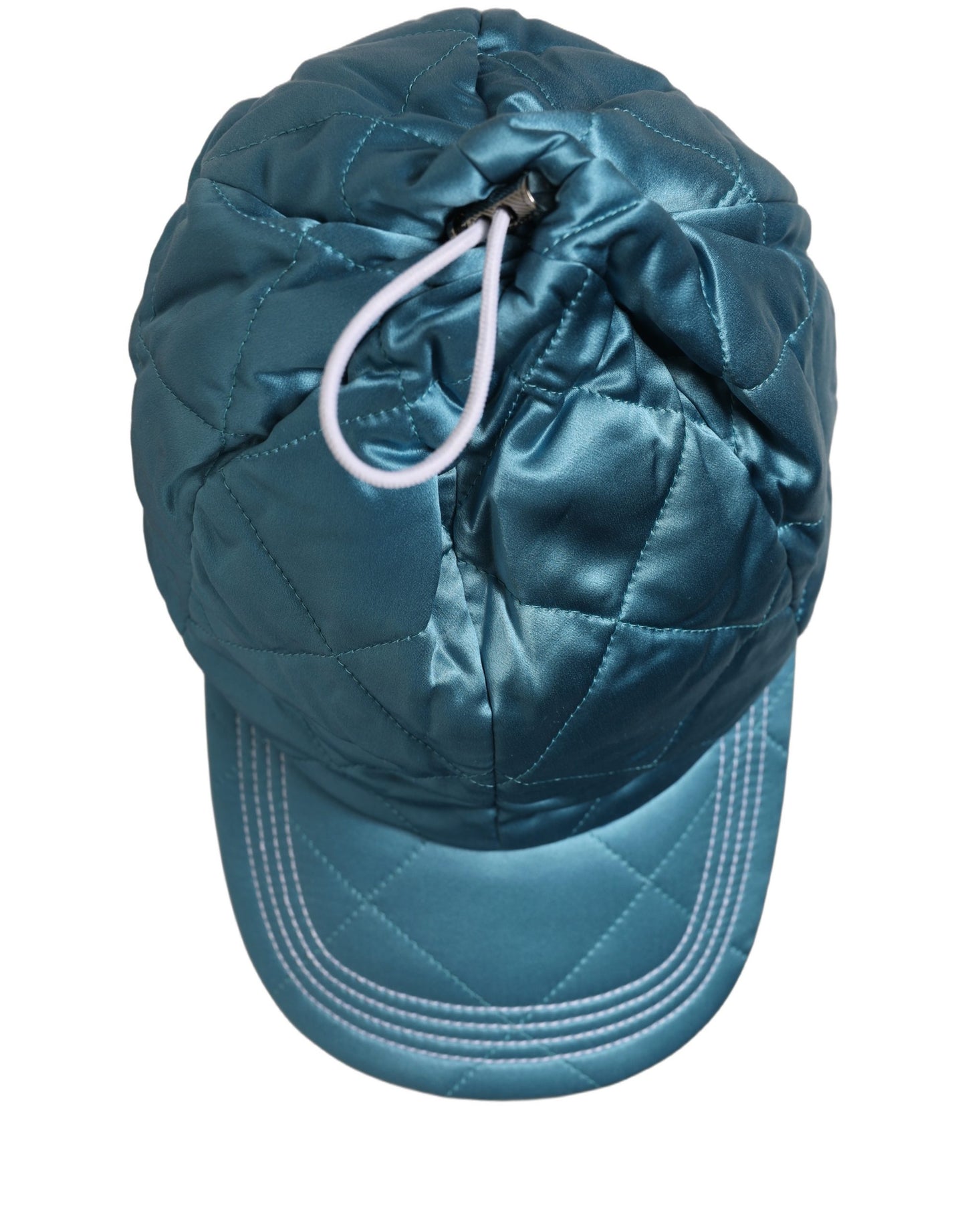 Dolce & Gabbana Men Teal Quilted Baseball Cap