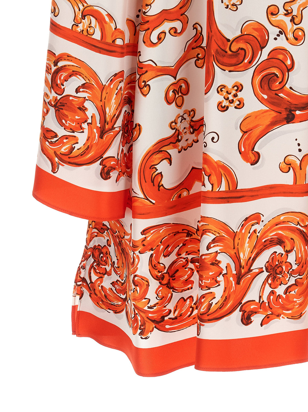 Dolce & Gabbana Orange Silk Kaftan Mini Dress