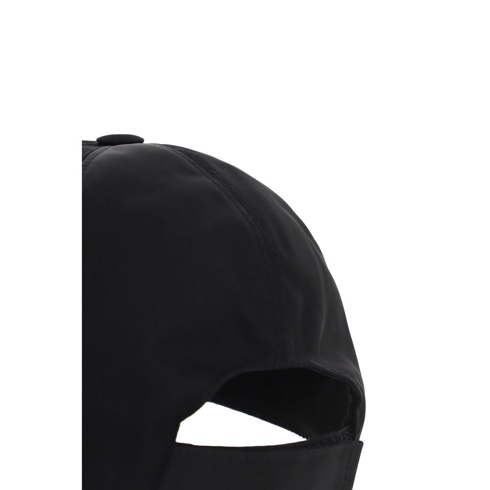 Prada Black Recycled Polyamide Baseball Cap