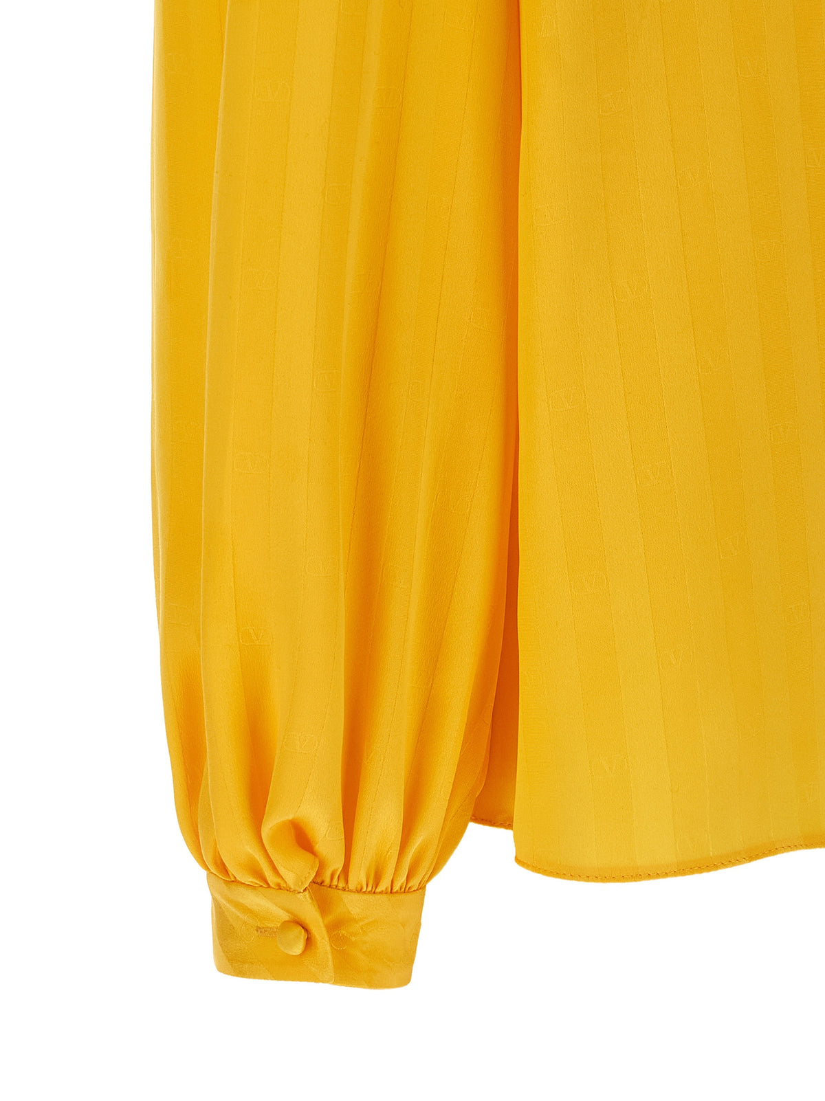 Valentino Garavani Bicolor Silk Blouse in Yellow