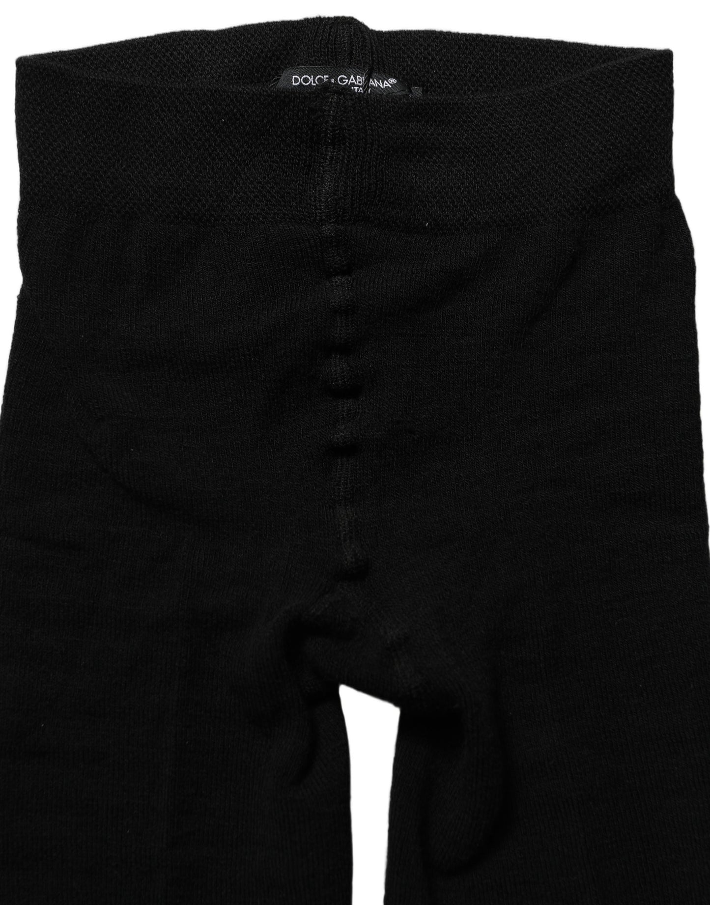 Dolce & Gabbana Black Wool Stretch Tights