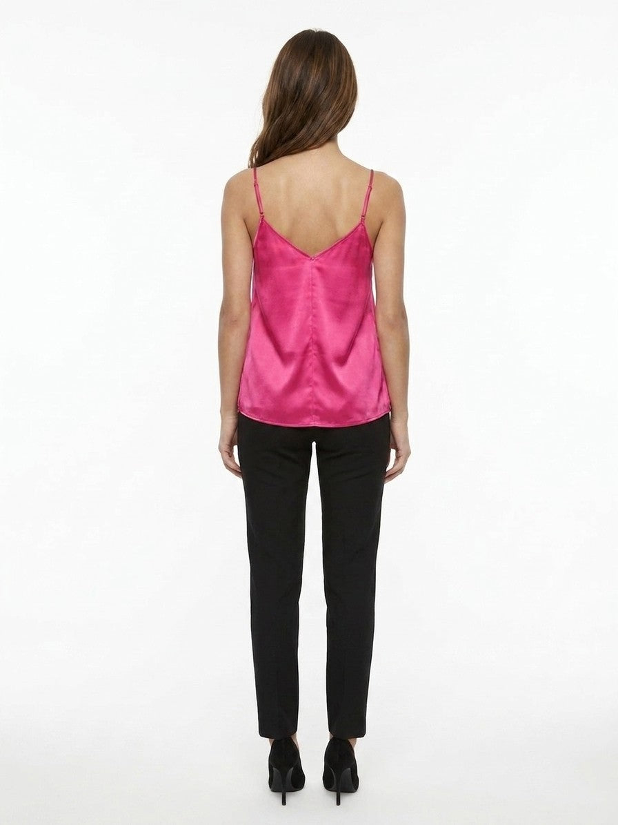 Dolce & Gabbana Pink Silk Sleeveless T-Shirt