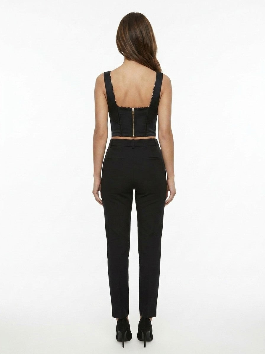 Dolce & Gabbana Black Elastane Sleeveless T-Shirt