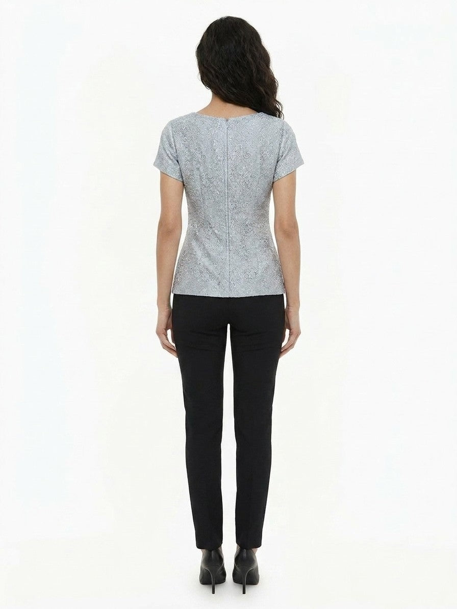 Dolce & Gabbana Gray Polyamide T-Shirt - IT38|XS