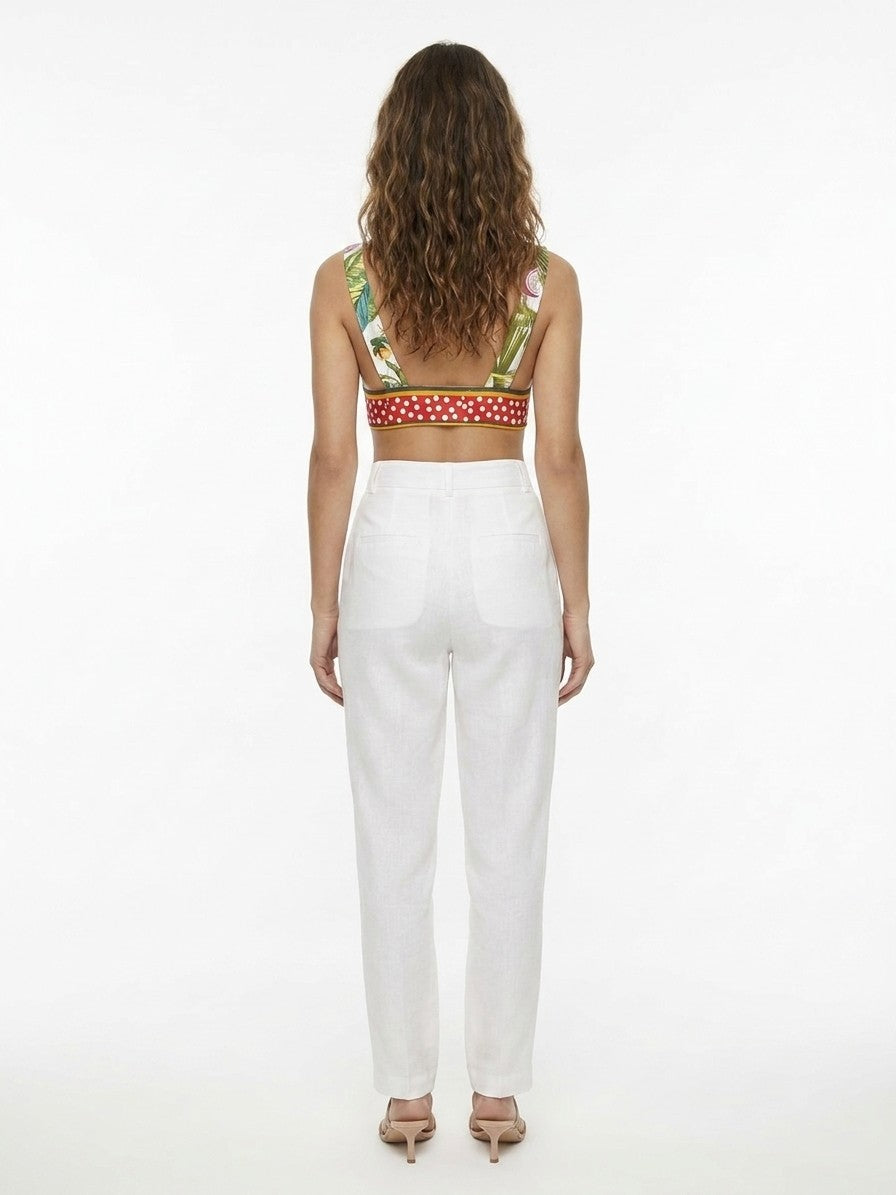 Dolce & Gabbana Multicolor Silk Sleeveless T-Shirt