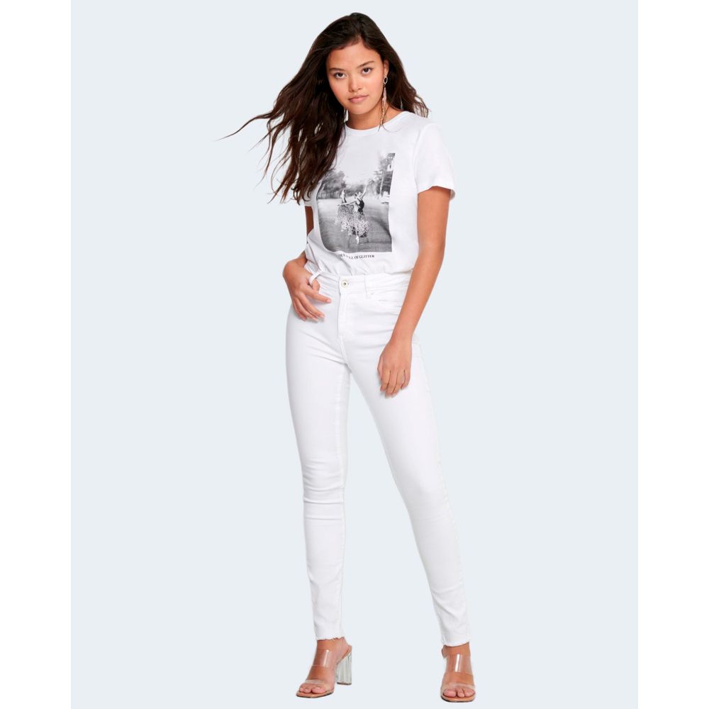 Only White Cotton Skinny Jeans