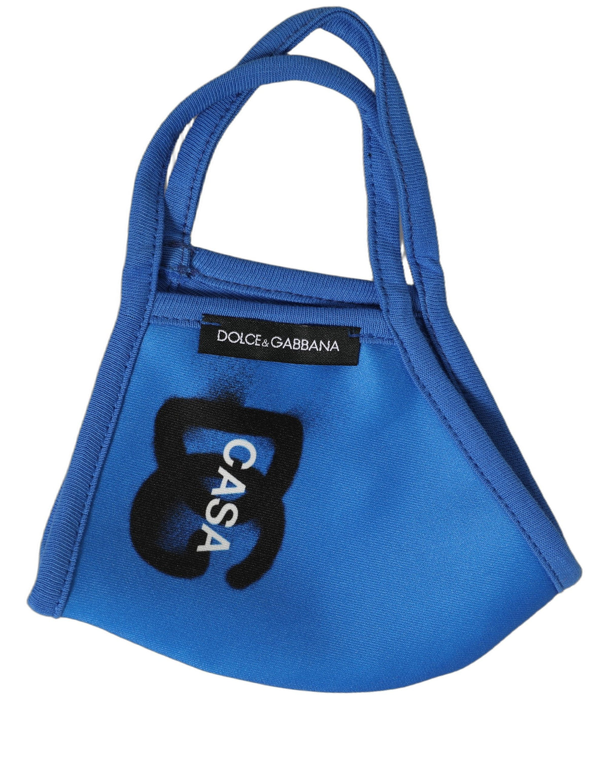 Dolce & Gabbana Royal Blue Polyester DG CASA Logo Elastic Ear Strap Face Mask