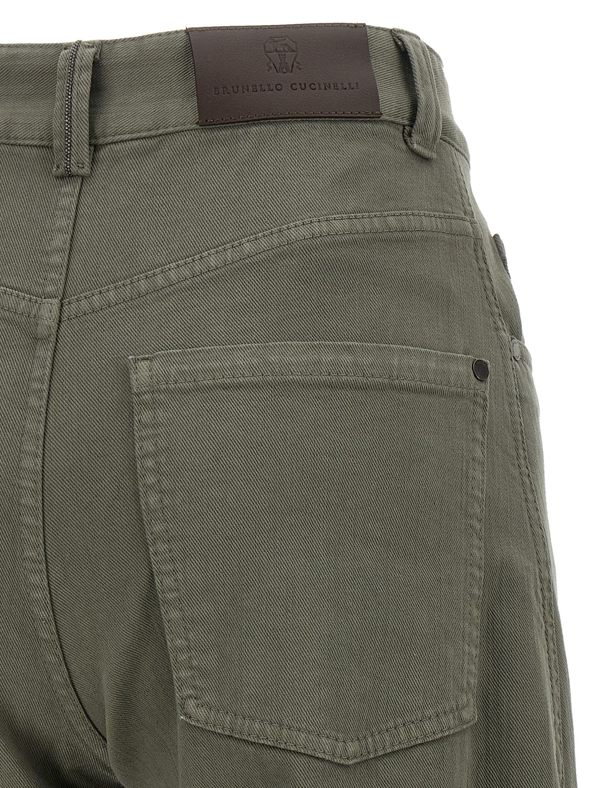 Brunello Cucinelli Bicolor Cotton Jeans Denim - Green IT38