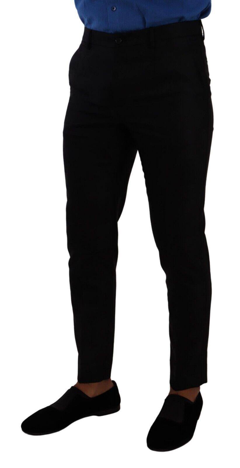 Dolce & Gabbana Black Wool Dress Pants
