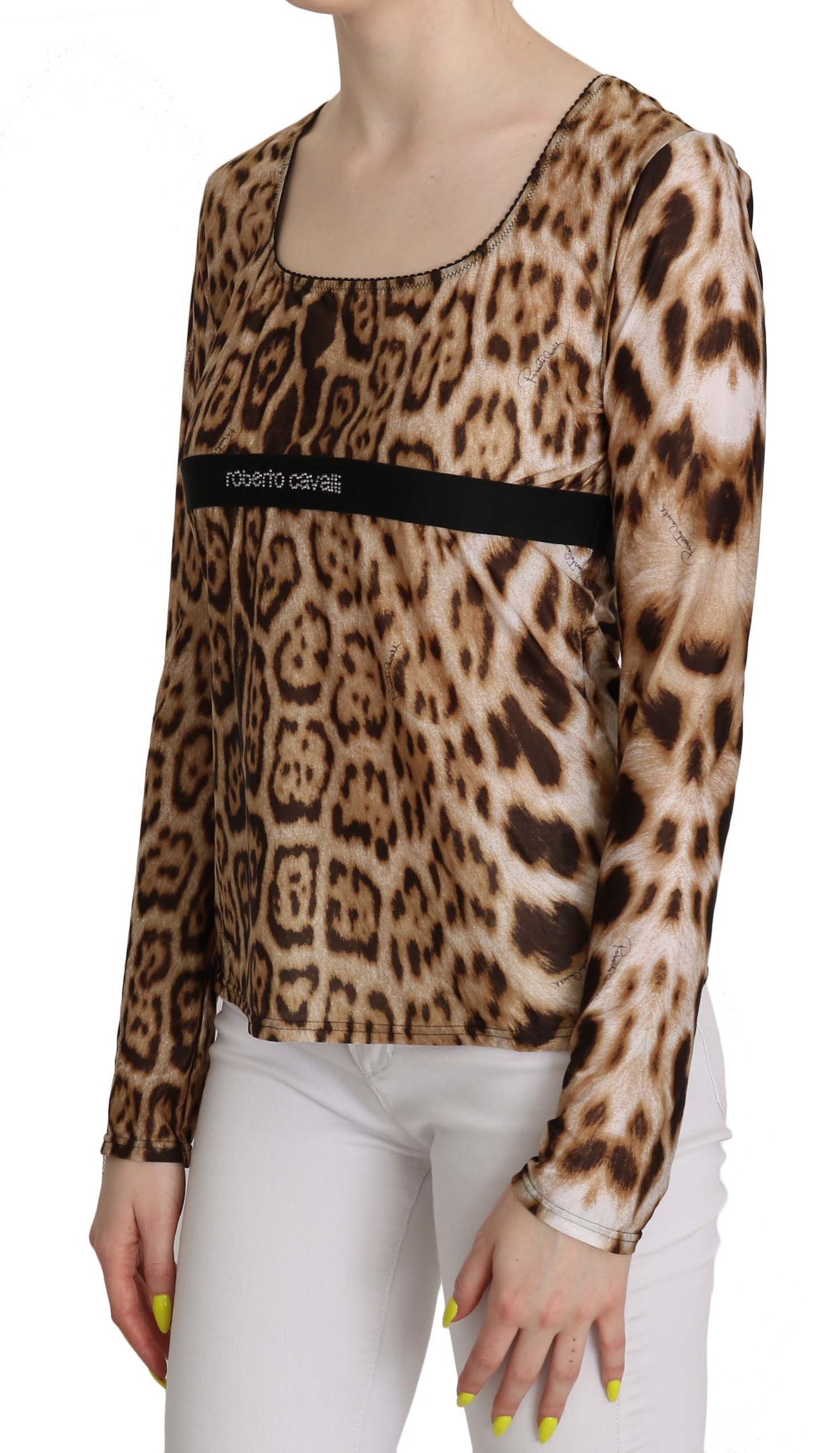 - Elegant Leopard Long Sleeve Top