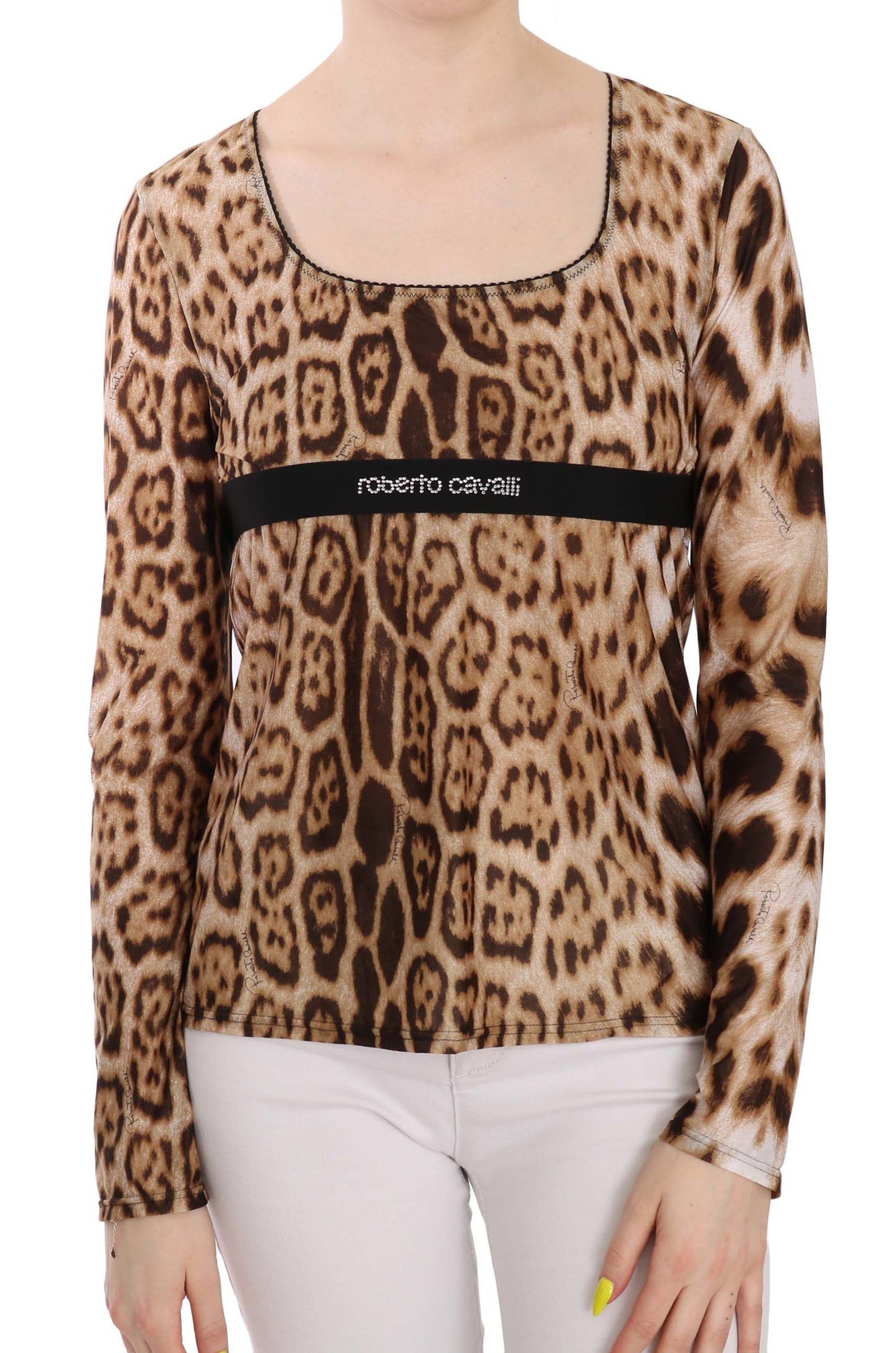 - Elegant Leopard Long Sleeve Top