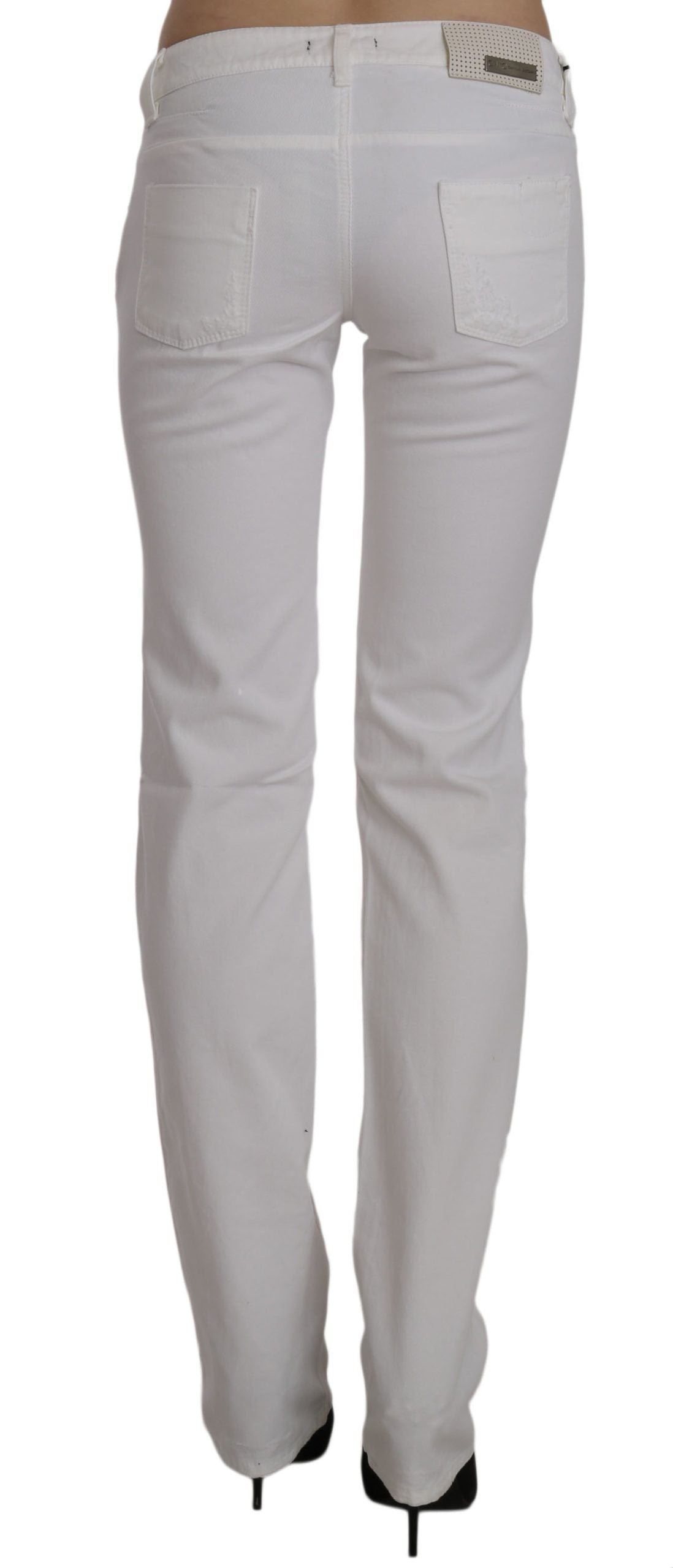 - White Slim Fit Cotton Jeans