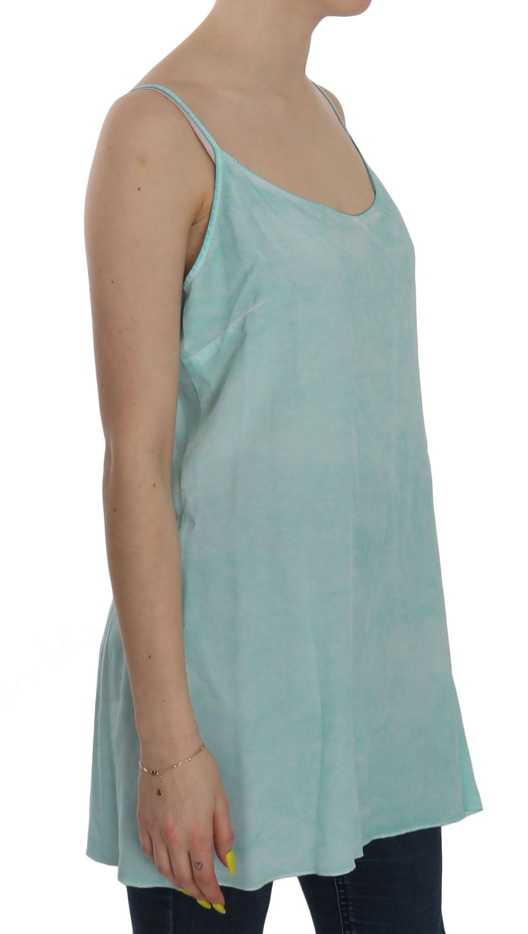 - Elegant Spaghetti Strap Sleeveless Blue Top