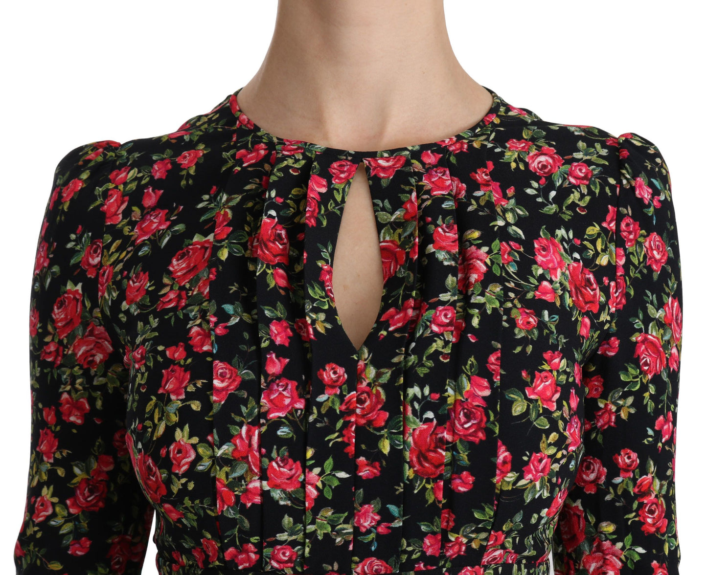 - Floral A-Line Viscose Knee Length Dress