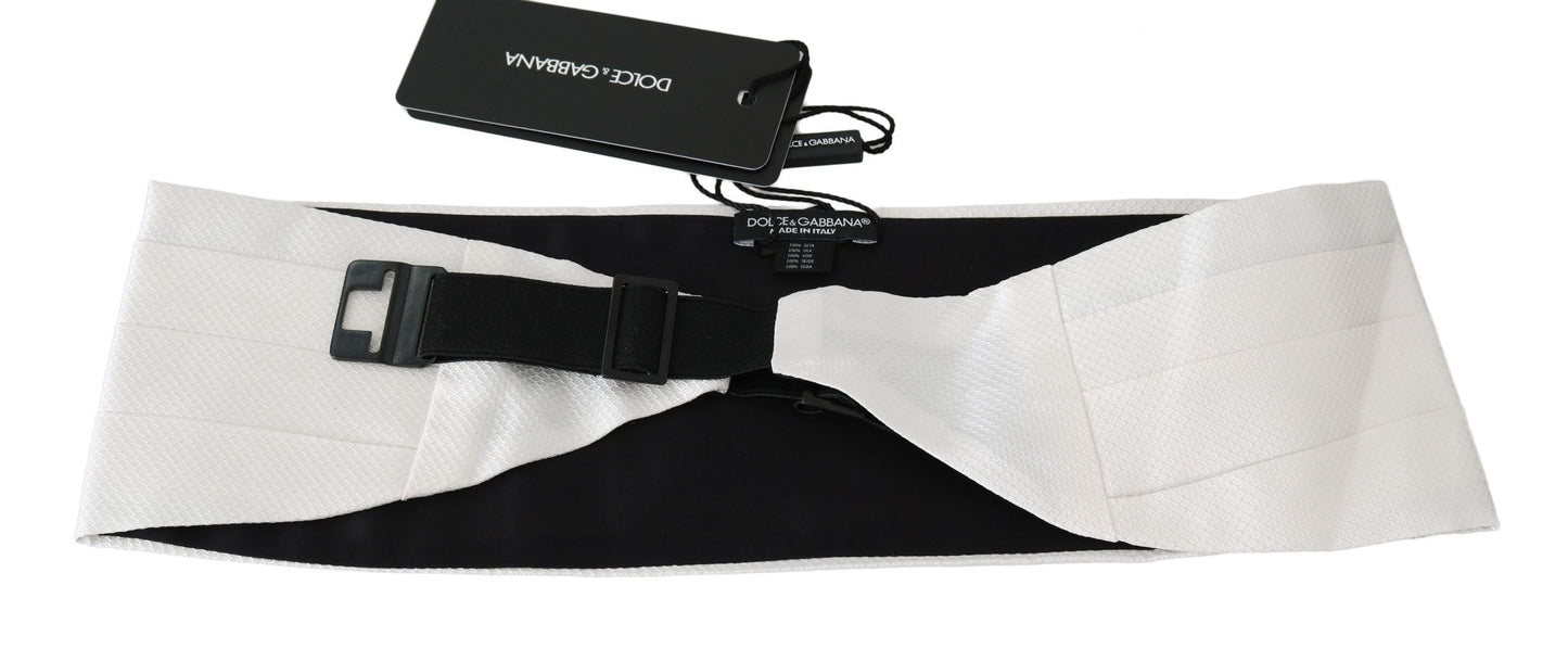- Elegant White Silk Cummerbund