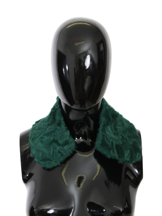 - Elegant Lambskin Fur Scarf in Lush Green