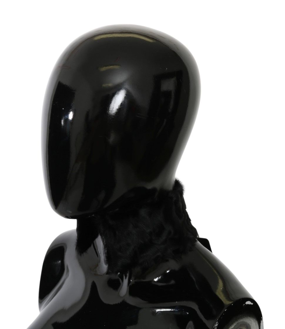 - Elegant Black Lambskin Scarf