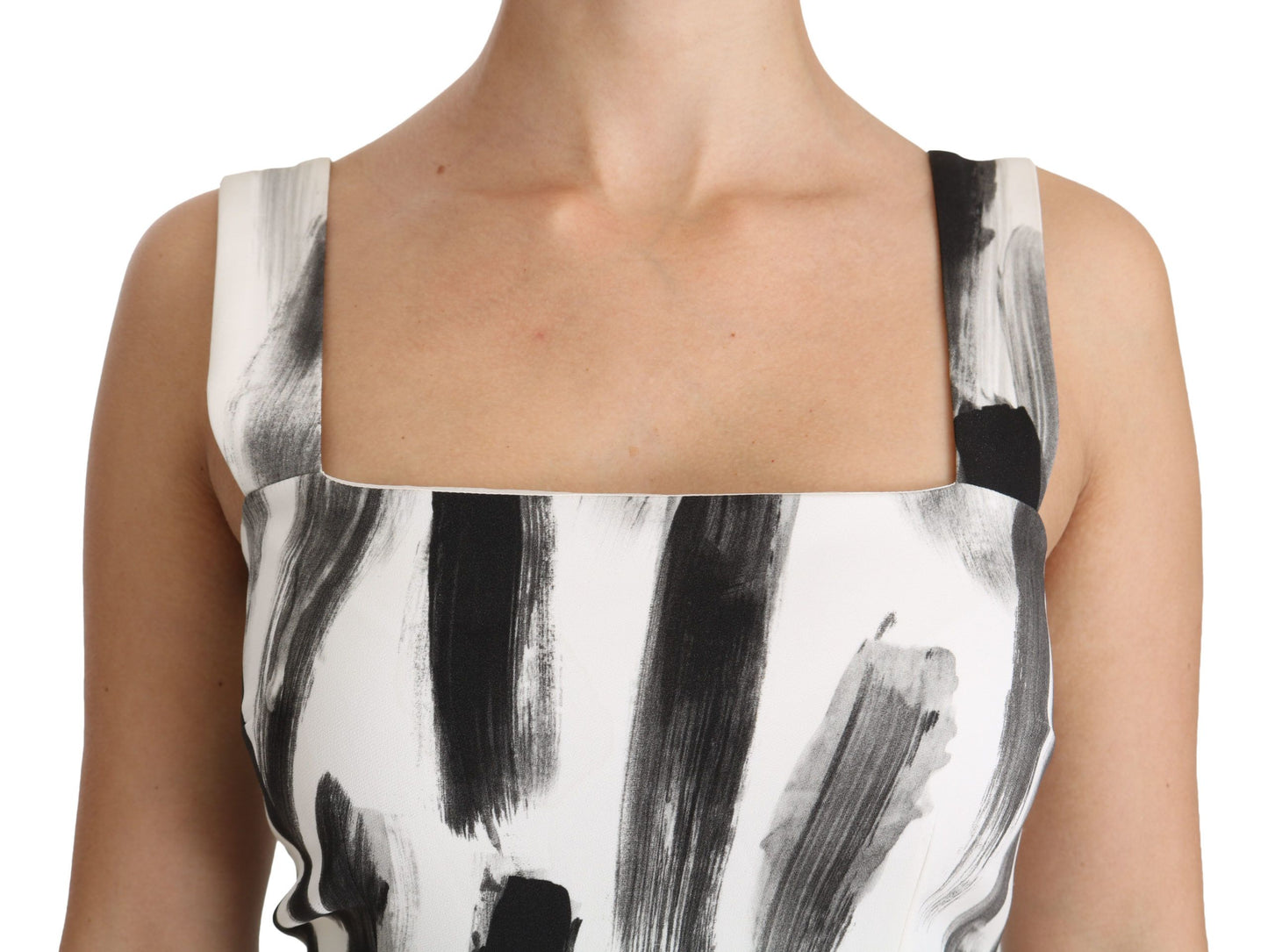 - Chic Monochrome Sheath Midi Dress