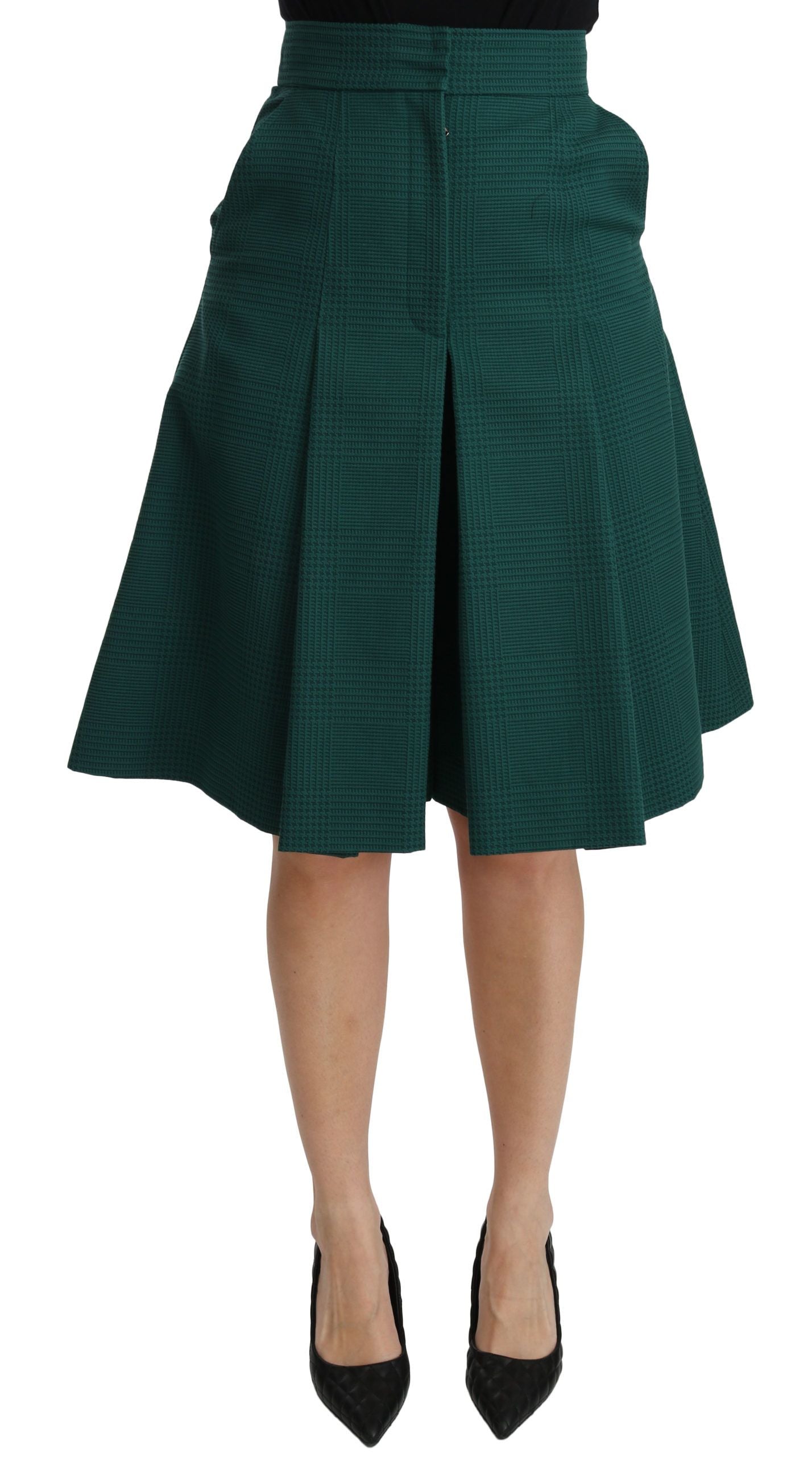 - Elegant High Waist Knee Length Skirt