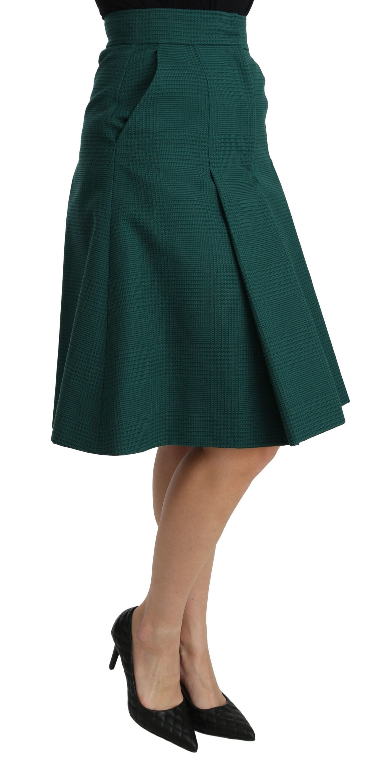 - Elegant High Waist Knee Length Skirt