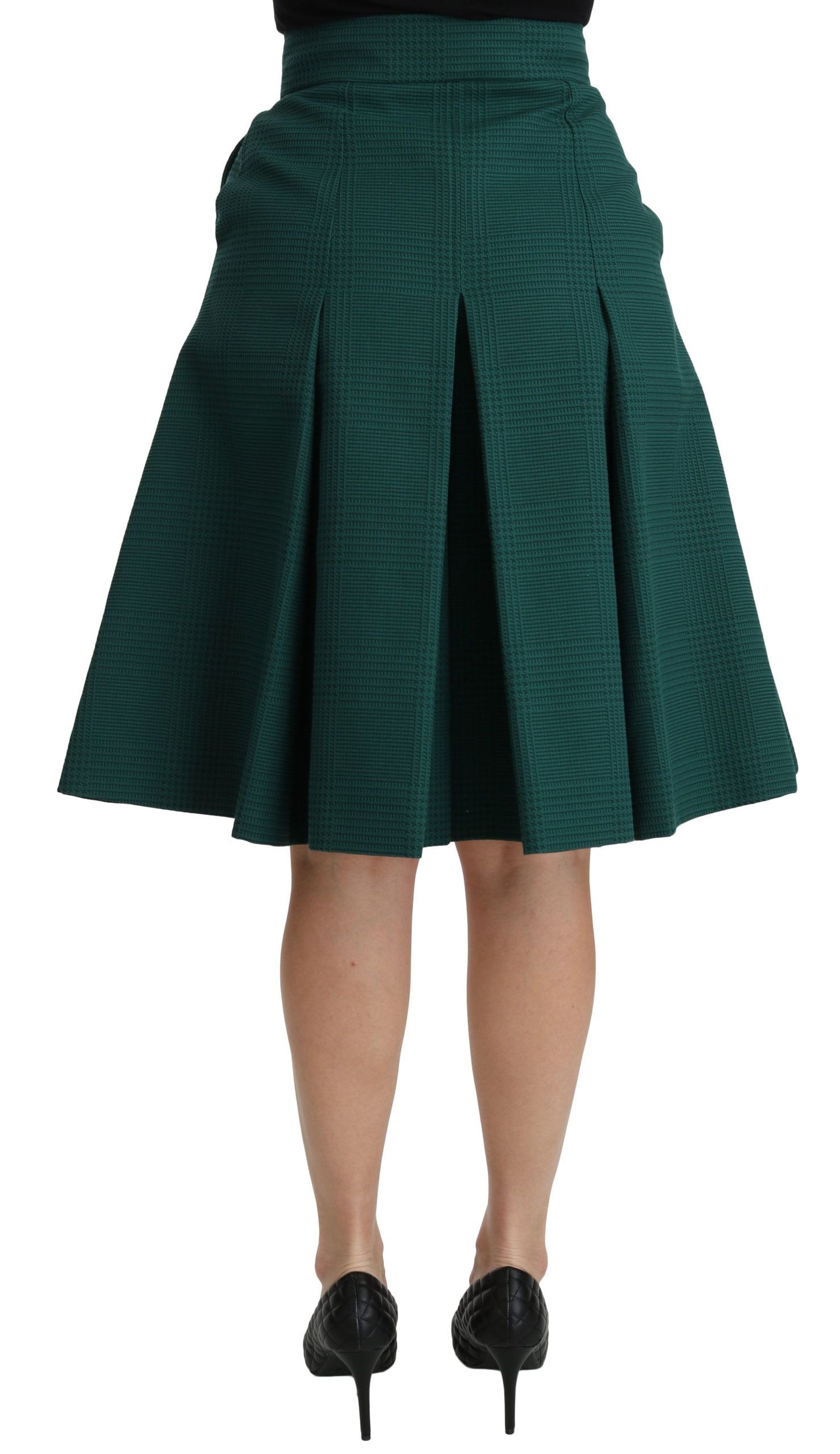 - Elegant High Waist Knee Length Skirt