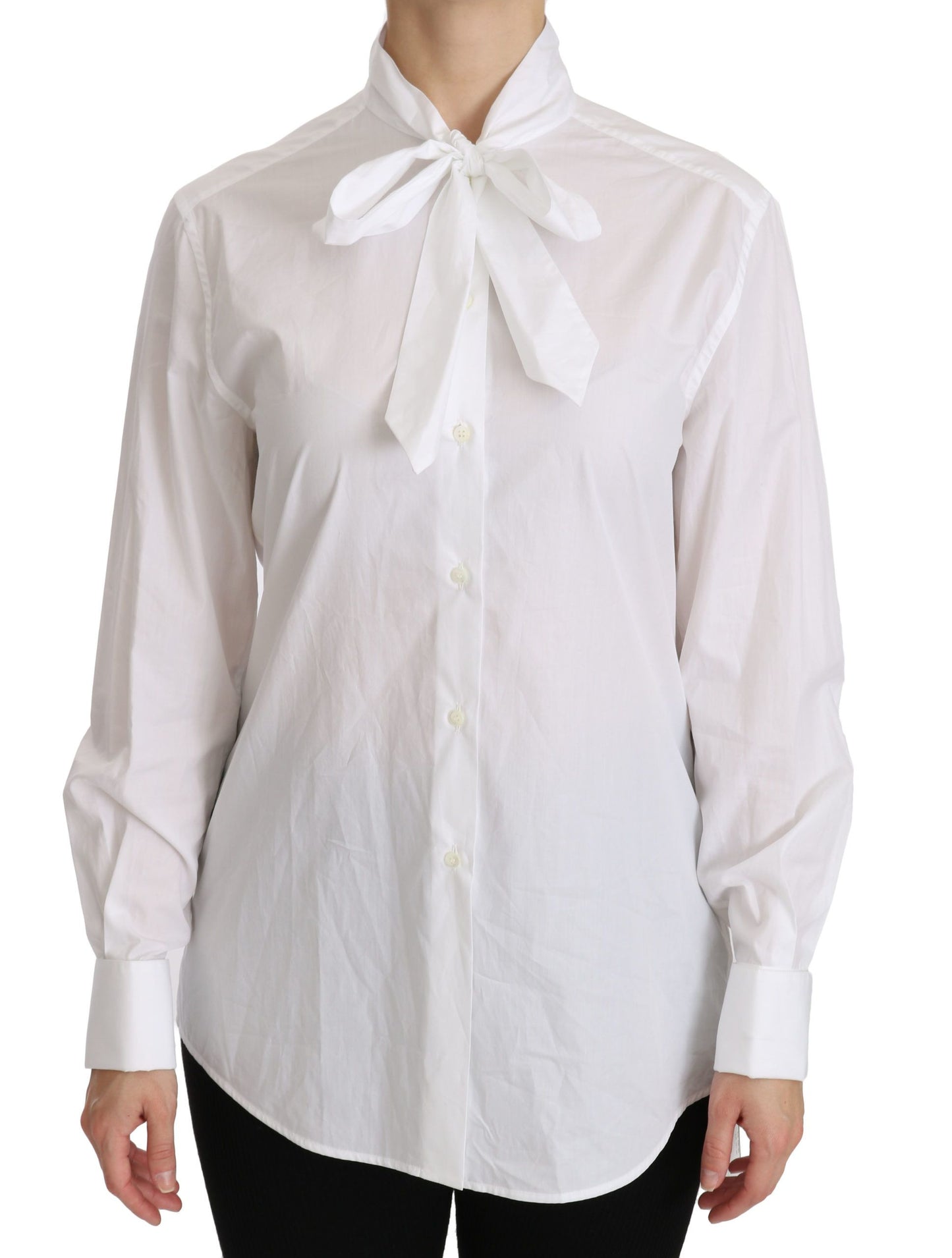 - Elegant White Turtle Neck Polo Top