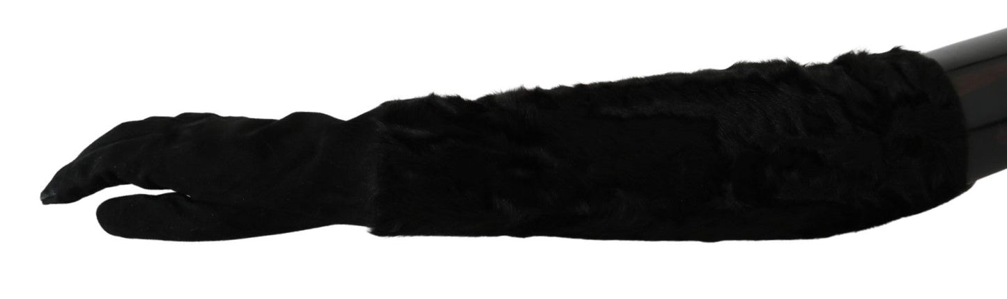 - Elegant Elbow Length Suede Gloves