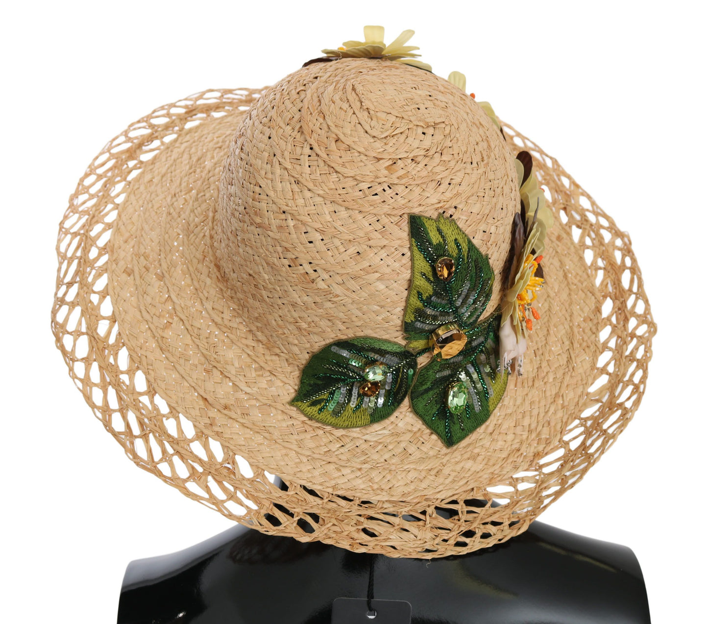 - Elegant Beige Floral Bucket Hat