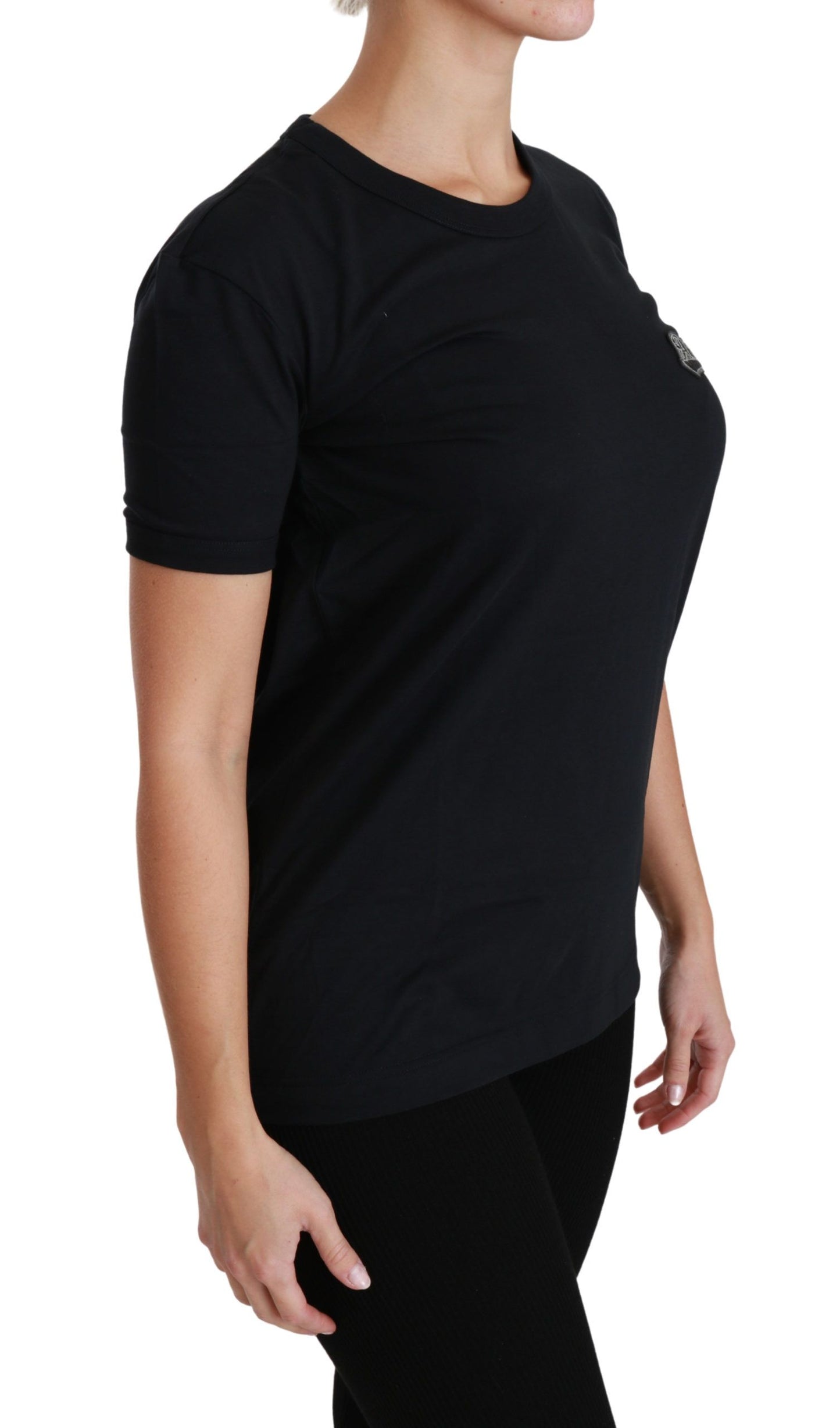 - Elegant Crewneck Blue Amore Tee