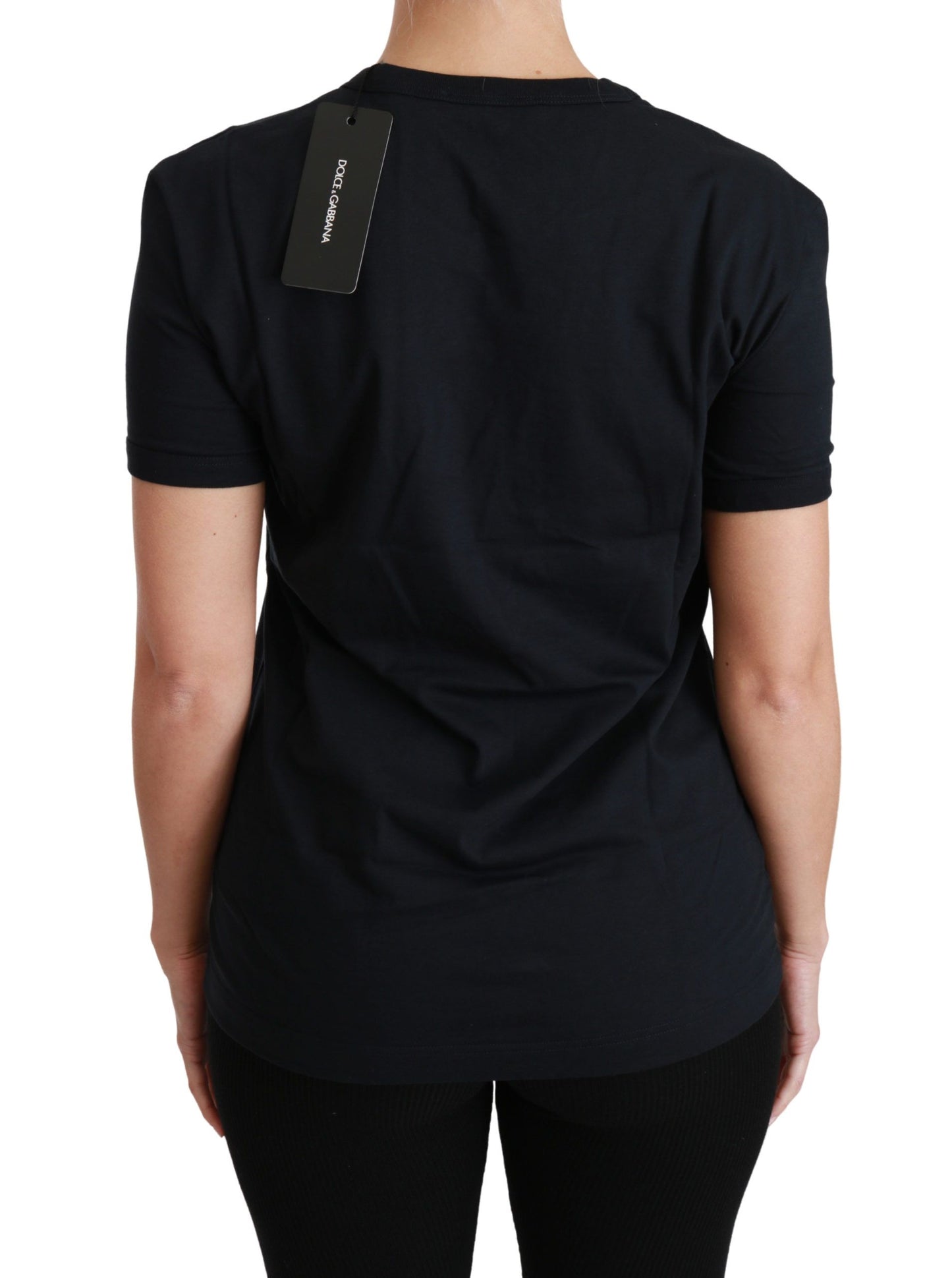 - Elegant Crewneck Blue Amore Tee