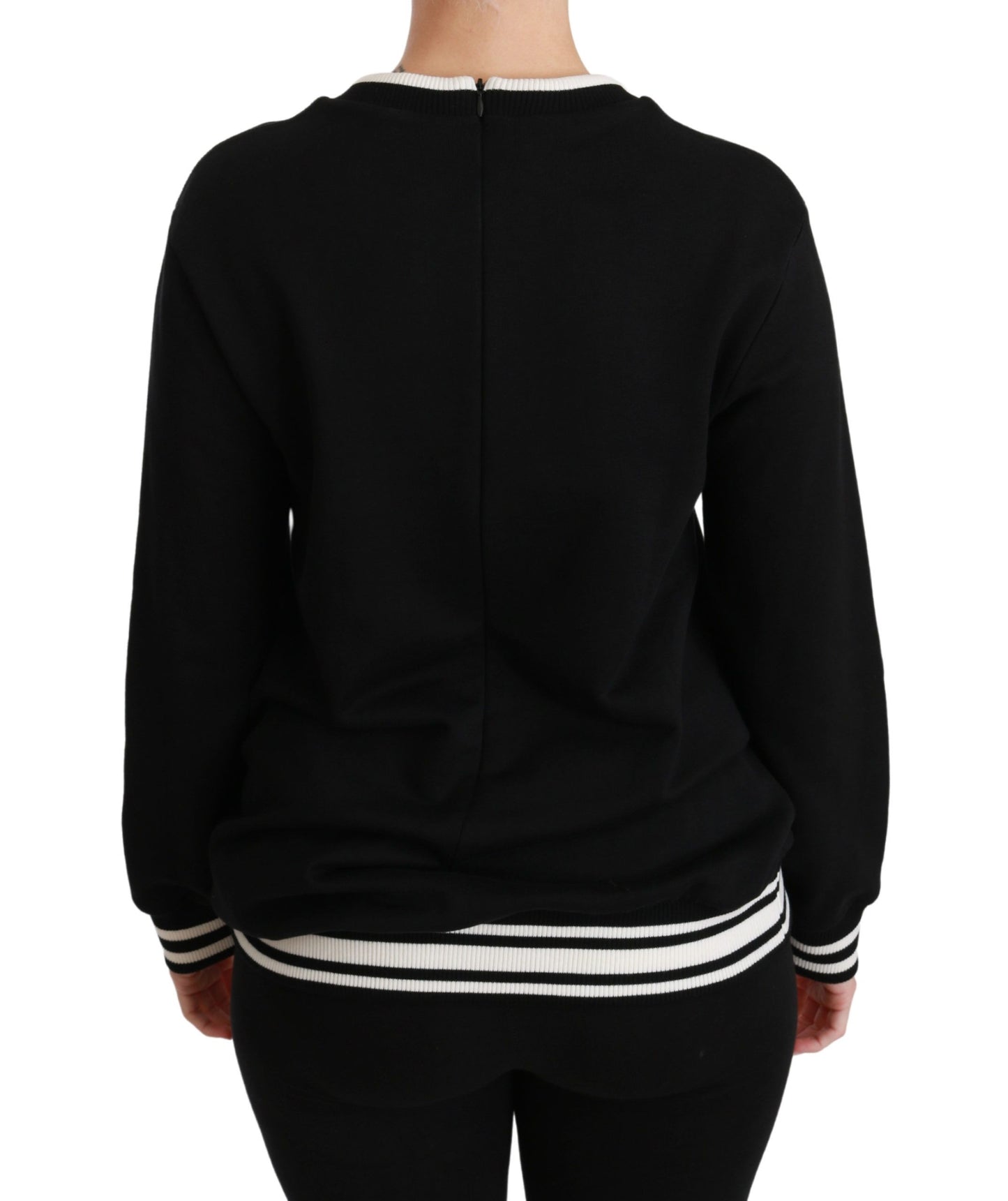 - Chic Black Sequined Cotton Sweater