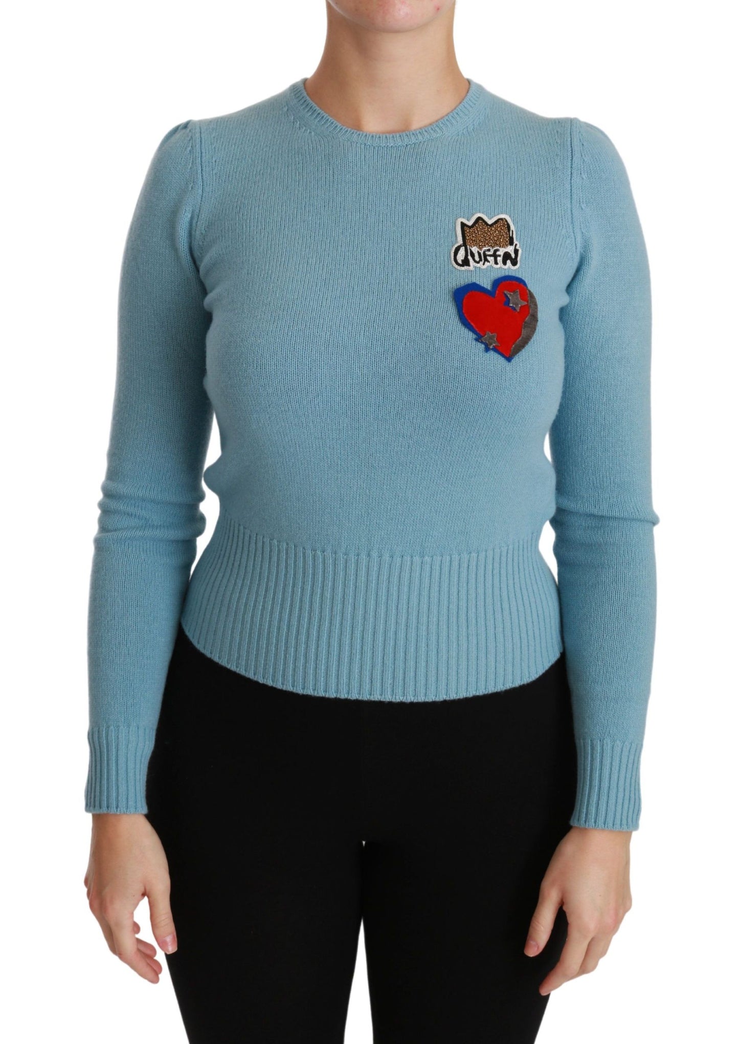 - Queen Heart Beaded Wool Sweater