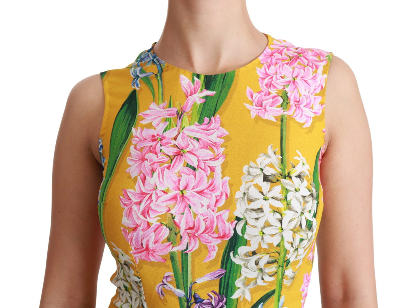 - Sunshine Floral Crewneck Sleeveless Blouse
