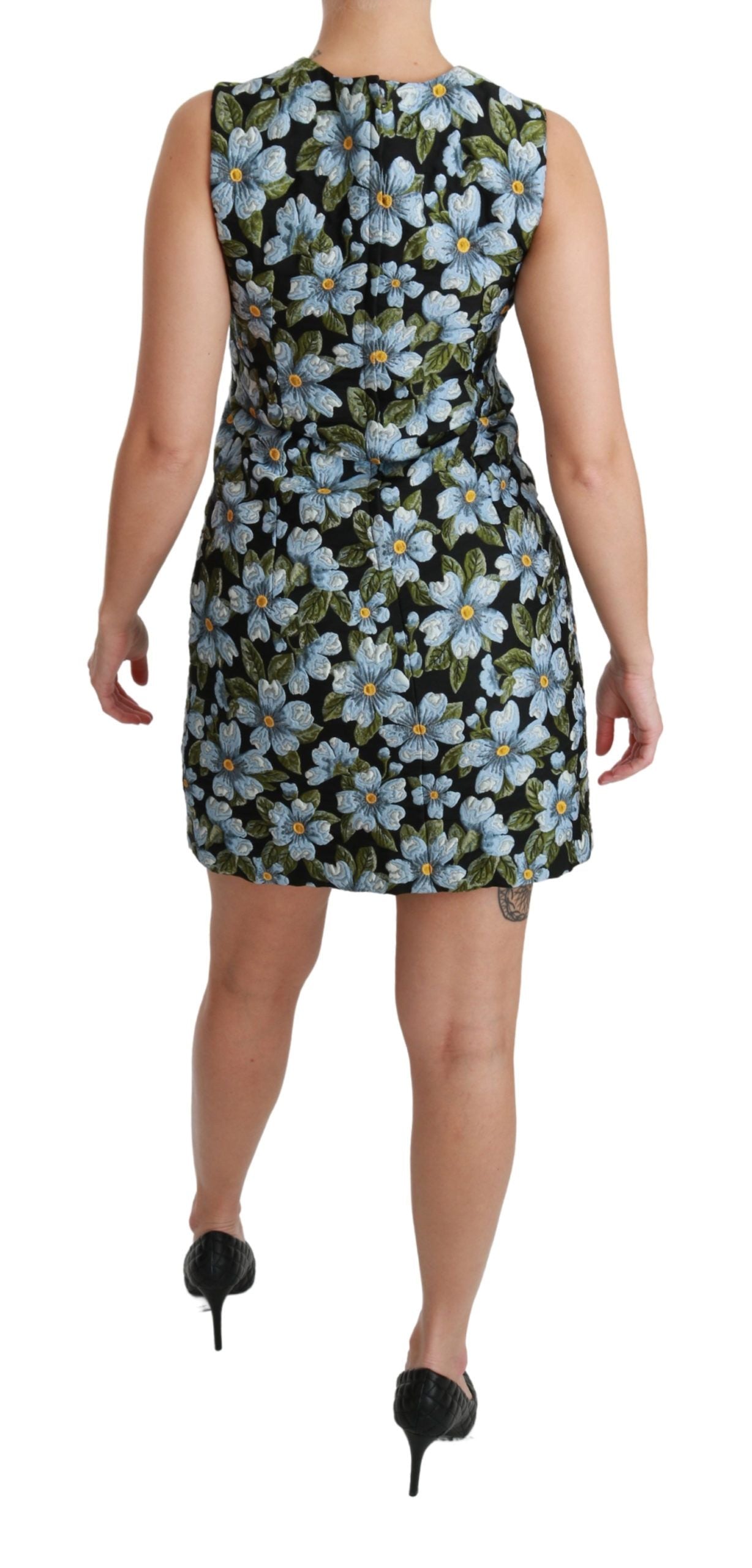 - Elegant Floral Mini Shift Dress