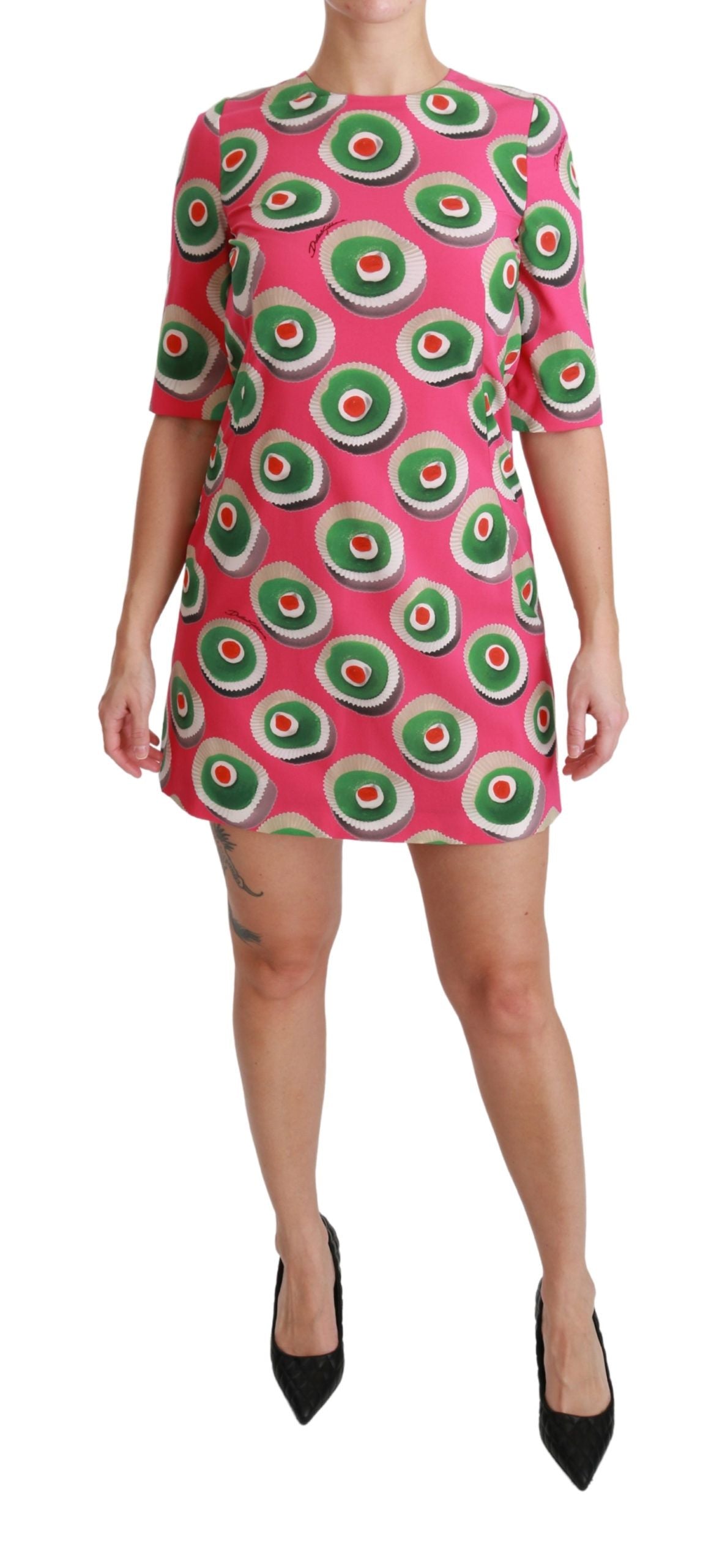 - Pink Sicily Cupcake Shift Mini Dress