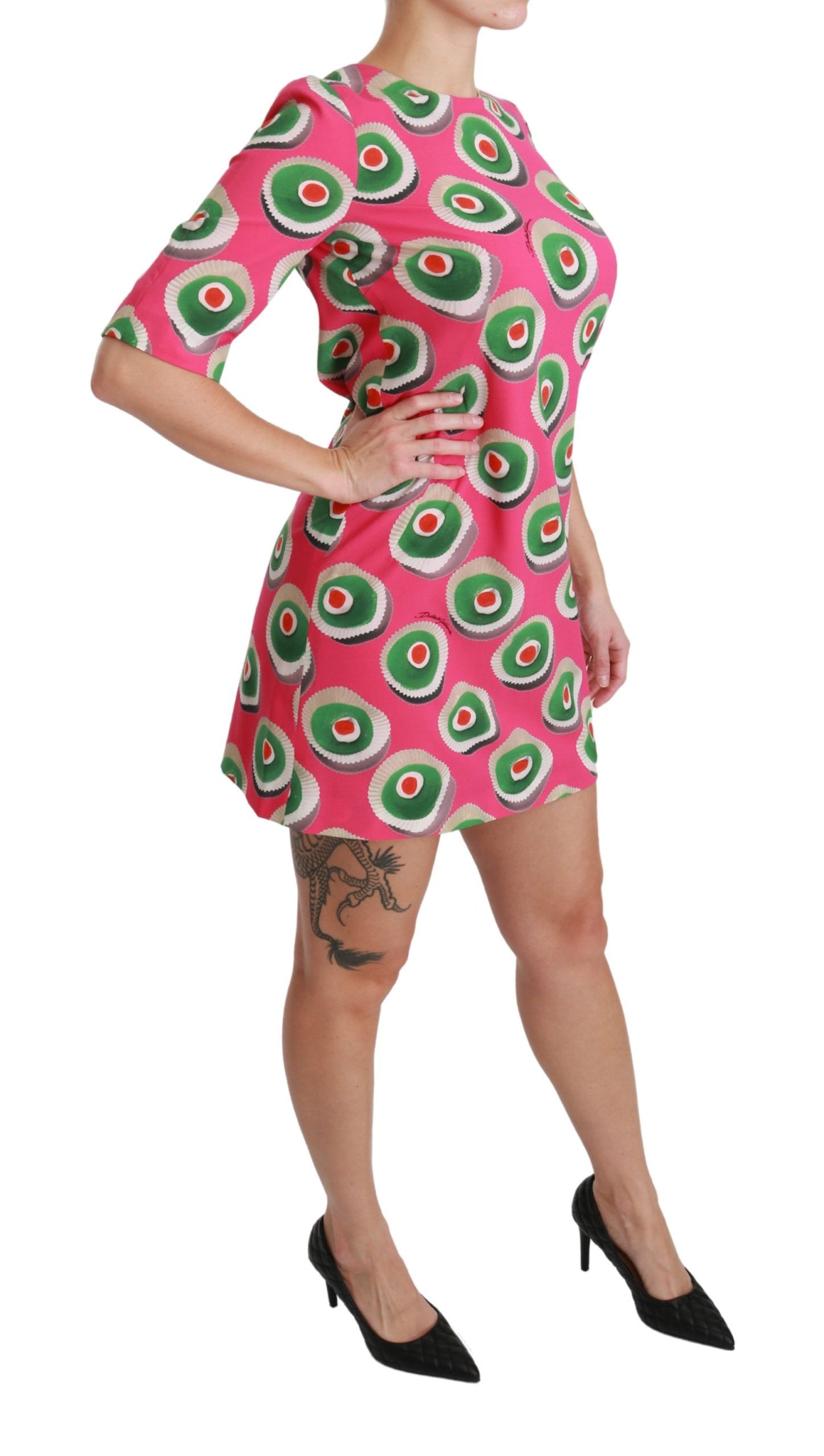 - Pink Sicily Cupcake Shift Mini Dress