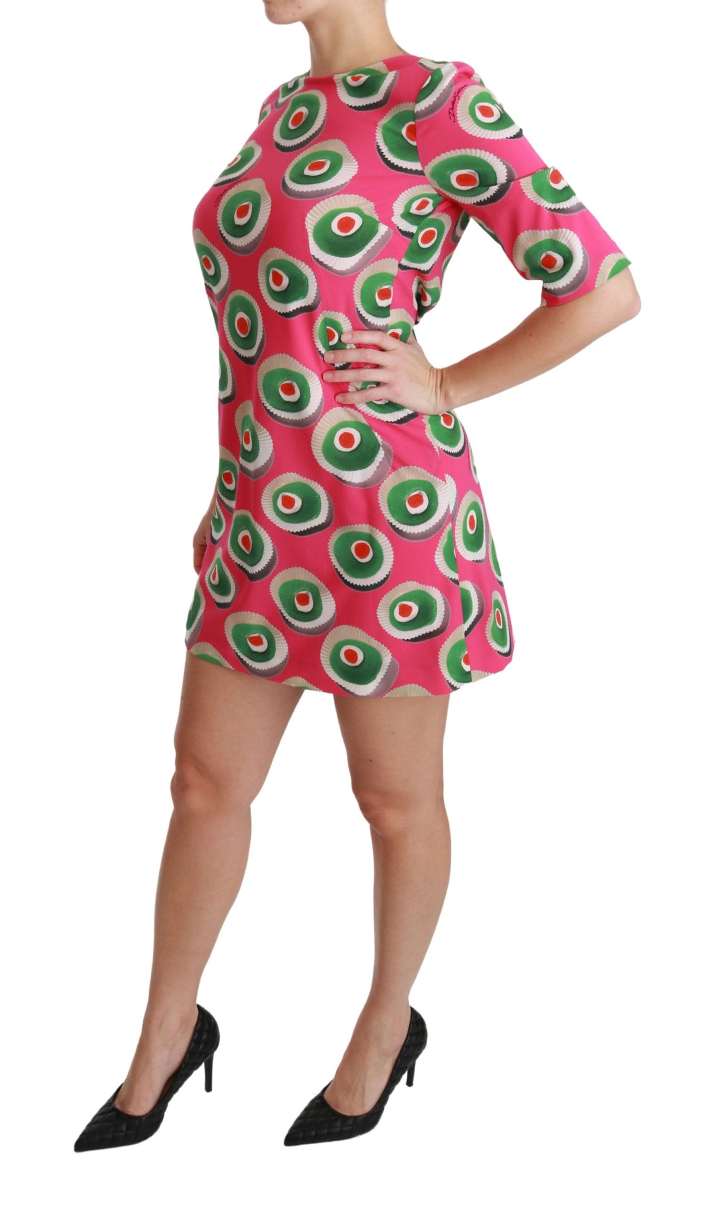- Pink Sicily Cupcake Shift Mini Dress