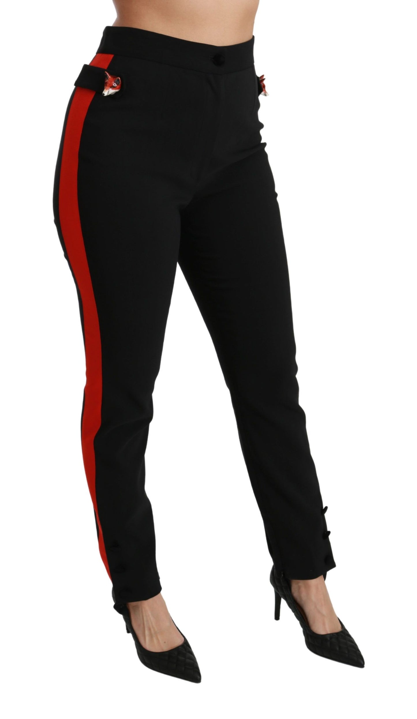 - Chic High Waist Skinny Pants in Black