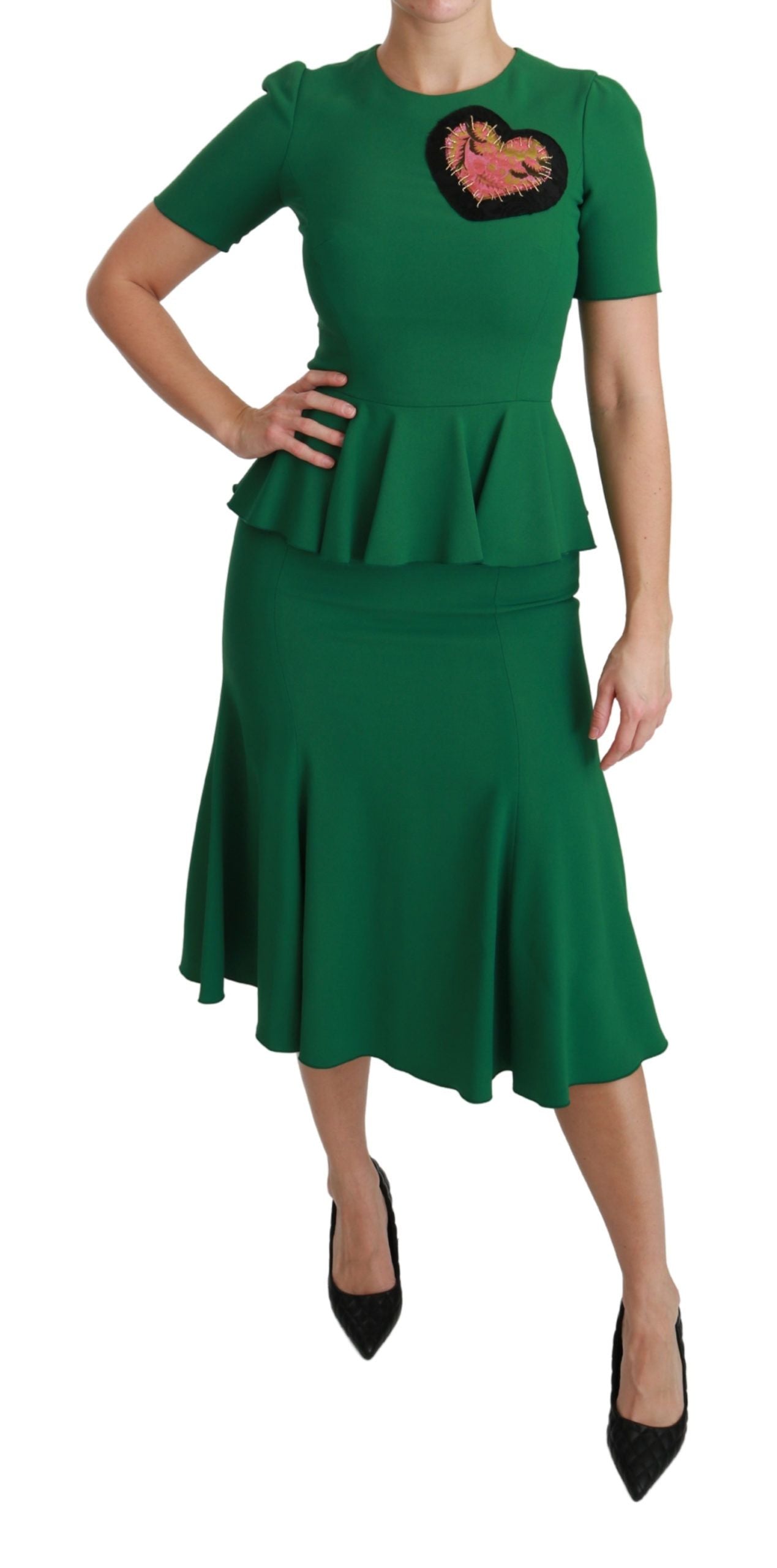 - Enchanted Green Mermaid Midi Dress