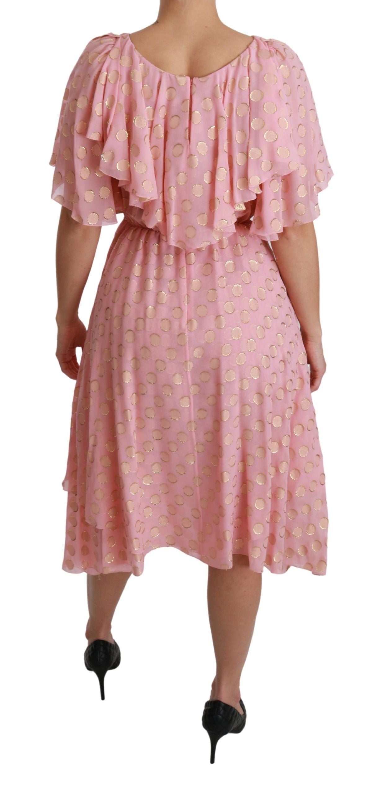 - Elegant Pleated Midi A-Line Dress