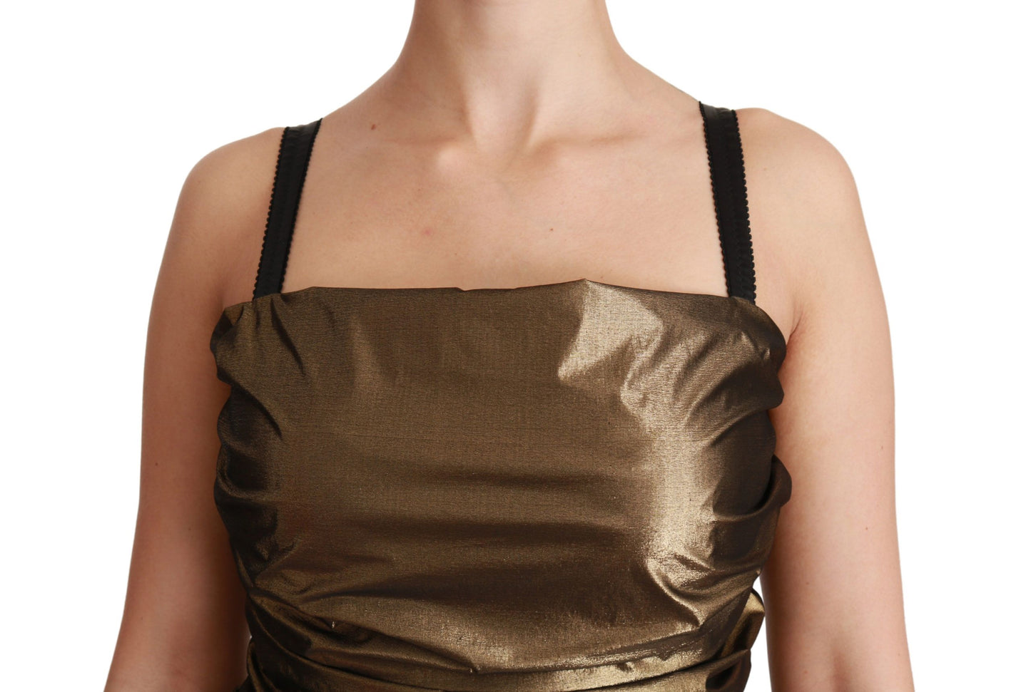 - Bronze Bodycon Sheath Mini Dress