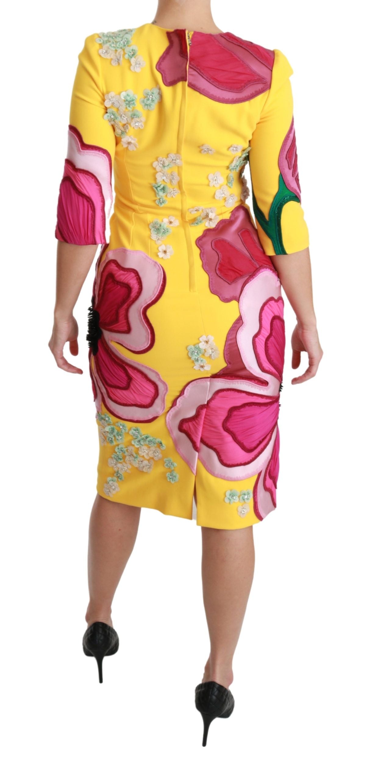 - Sunshine Bloom Sheath Knee-Length Dress