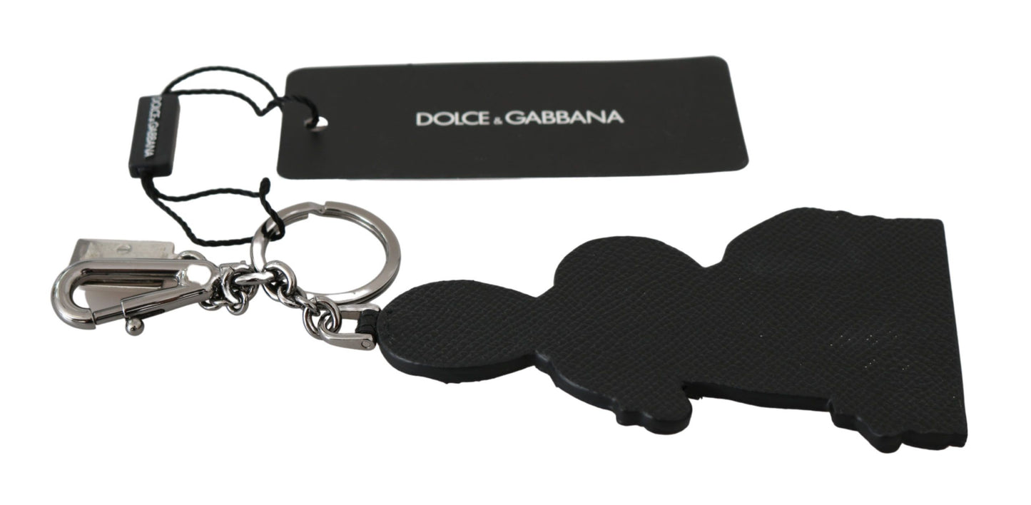 - Elegant Trio-Tone Leather Keychain